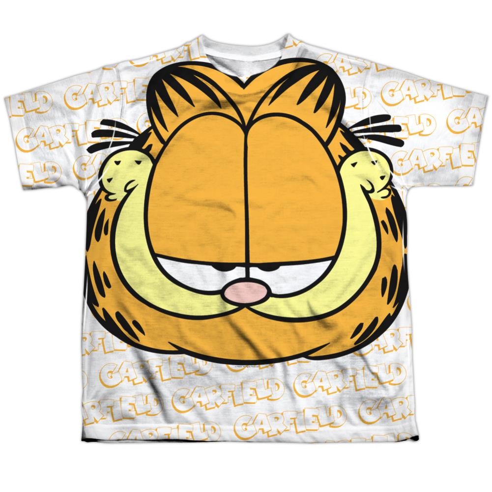 Garfield Big Face Youth Regular Fit Poly Short-Sleeve T-Shirt