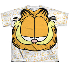 Garfield Big Face Youth Regular Fit Poly Short-Sleeve T-Shirt