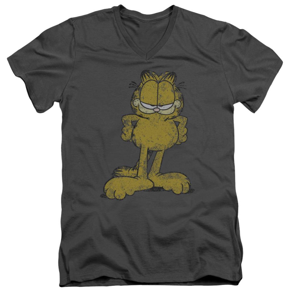 Garfield Big Ol Cat Men's 30/1 Cotton Slim V-Neck T-Shirt