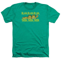 Garfield Blah Blah Blah Men's 30/1 Heather 60 40 Poly Short-Sleeve T-Shirt