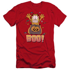Garfield Boo! Men's Ultra-Soft 30/1 Cotton Slim Short-Sleeve T-Shirt