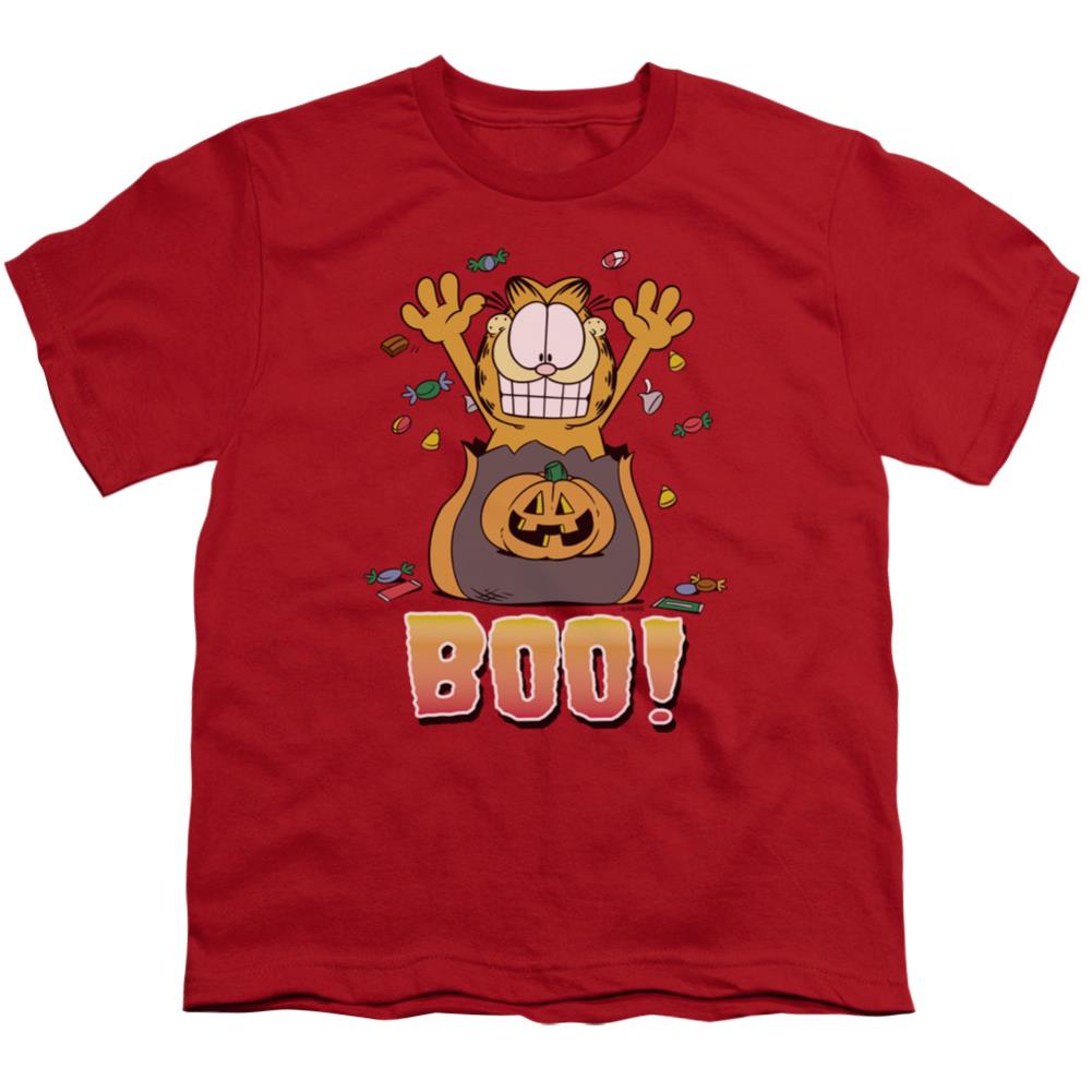 Garfield Boo! Youth 18/1 100% Cotton Short-Sleeve T-Shirt
