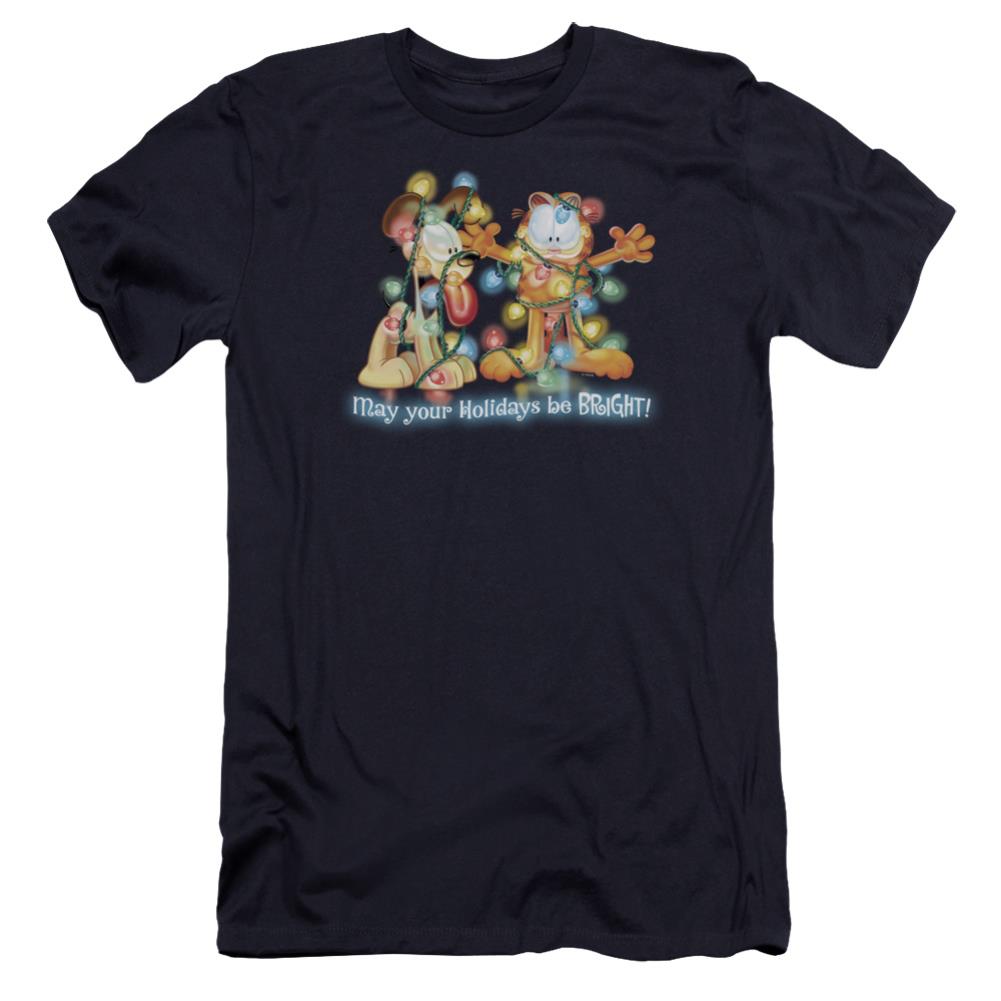 Garfield Bright Holidays Men's Ultra-Soft 30/1 Cotton Slim Short-Sleeve T-Shirt
