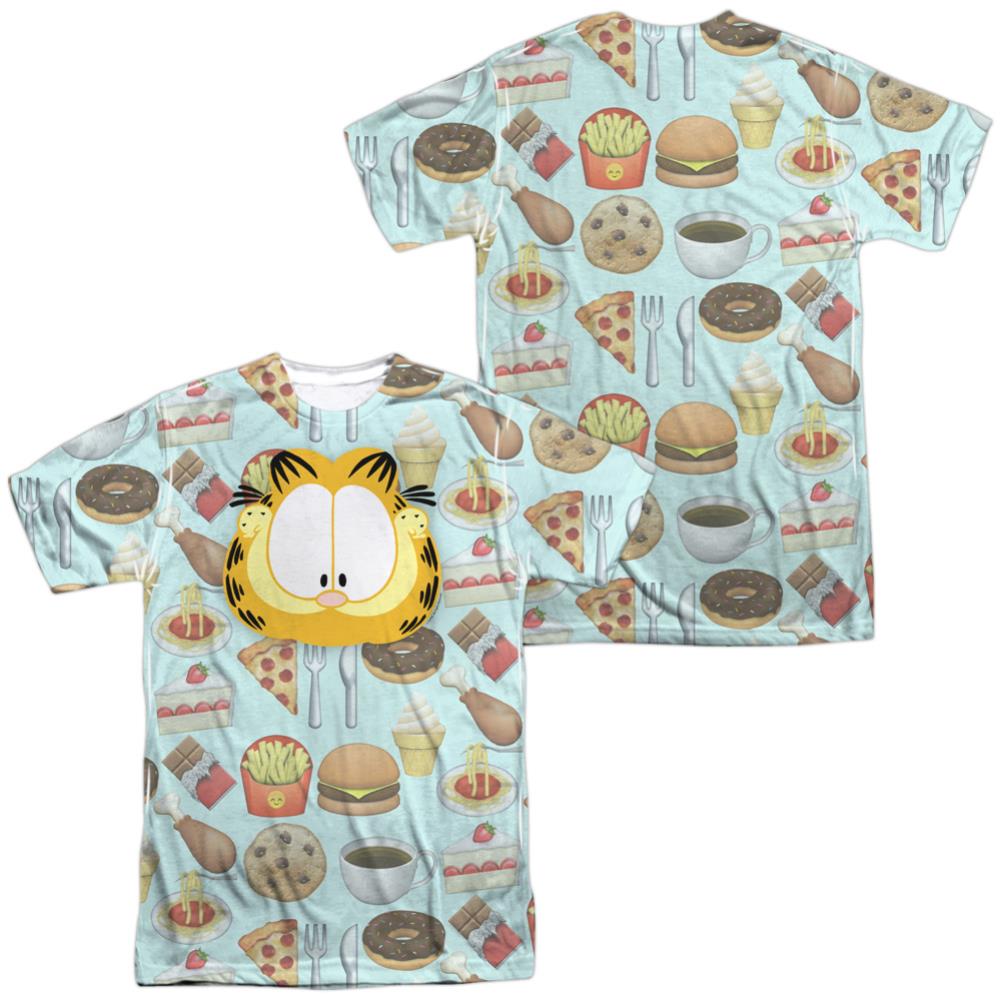 Garfield Cat Food (Front/Back Print) Men's Regular Fit Polyester Short-Sleeve T-Shirt