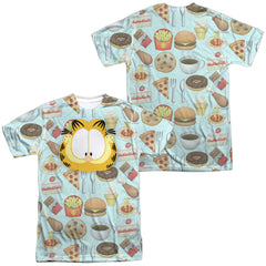 Garfield Cat Food (Front/Back Print) Men's Regular Fit Polyester Short-Sleeve T-Shirt