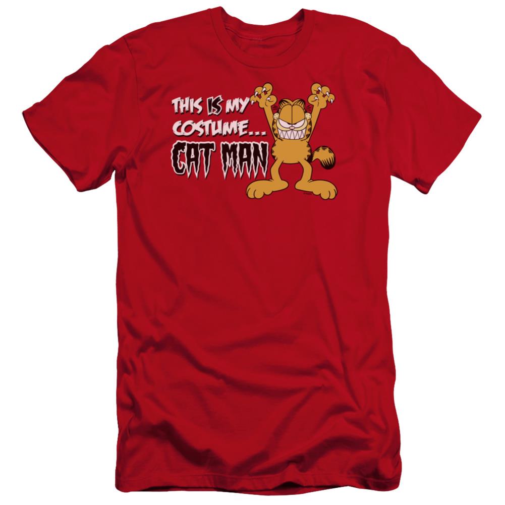 Garfield Cat Man Men's Ultra-Soft 30/1 Cotton Slim Short-Sleeve T-Shirt