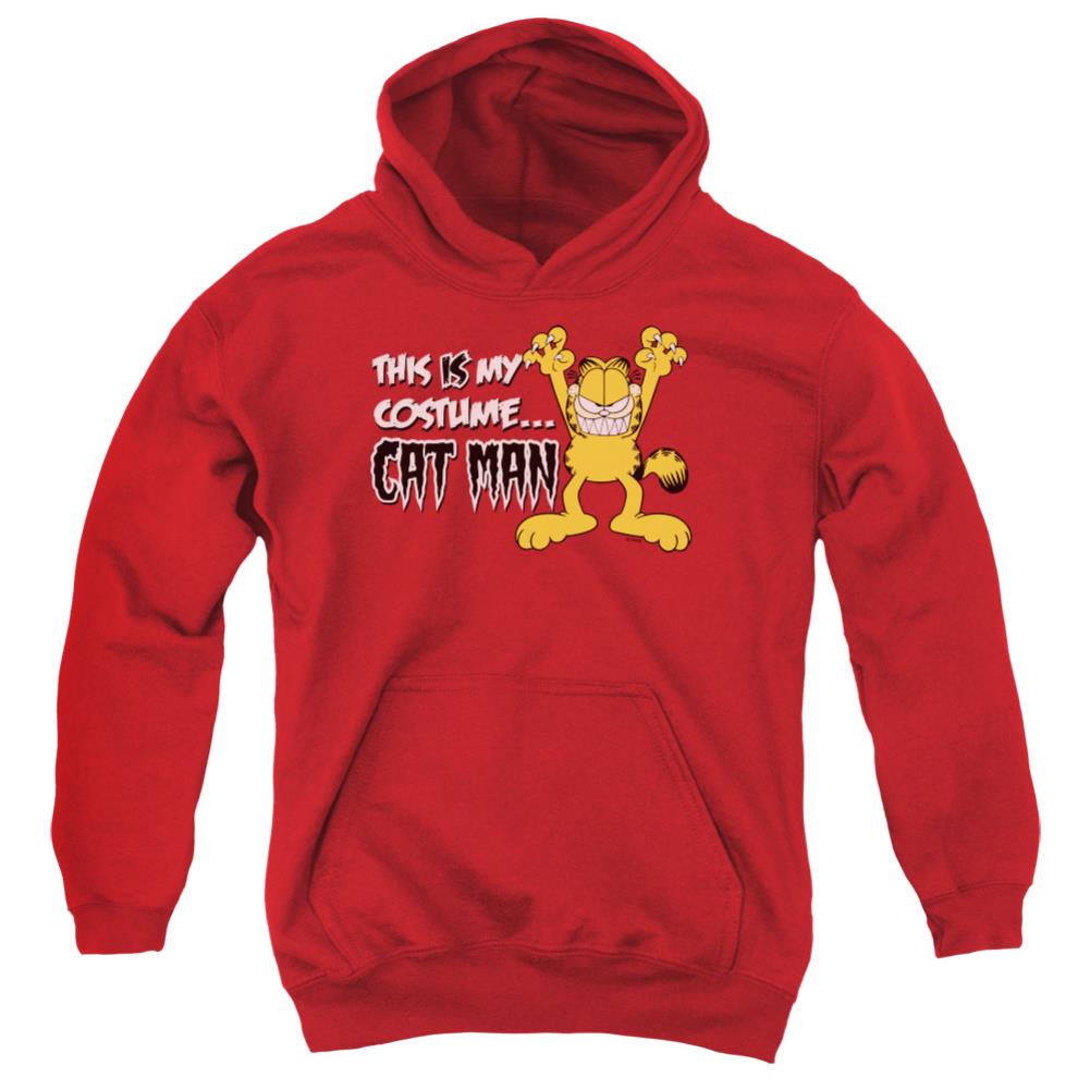 Garfield Cat Man Youth Cotton Poly Pull-Over Hoodie