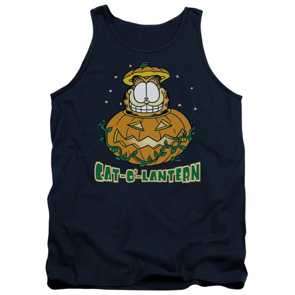Garfield Cat O Lantern Men's 18/1 Cotton Tank Top