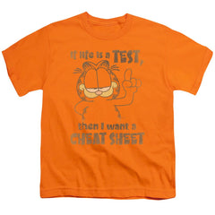 Garfield Cheat Sheet Youth 18/1 100% Cotton Short-Sleeve T-Shirt