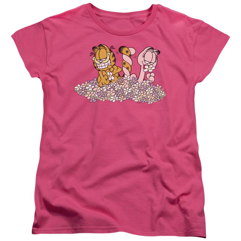 Garfield Chicks Dig Flowers Women's 18/1 Cotton Short-Sleeve T-Shirt