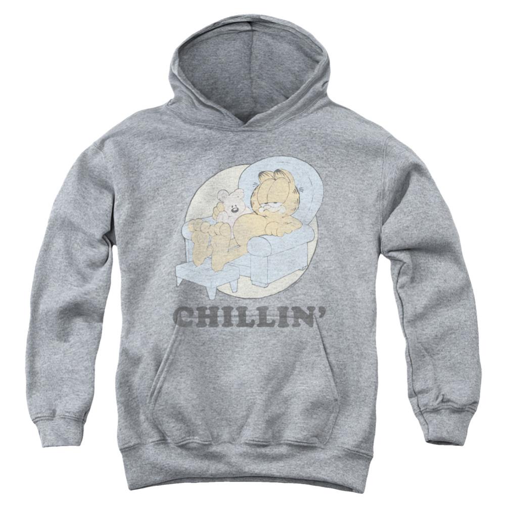 Garfield Chillin Youth Cotton Poly Pull-Over Hoodie