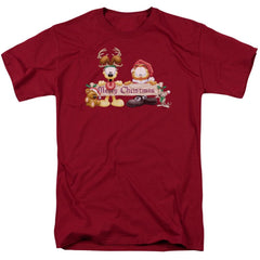 Garfield Christmas Banner Men's 18/1 Cotton Short-Sleeve T-Shirt