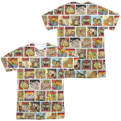 Garfield Collage Men's Regular Fit Polyester Short-Sleeve T-Shirt