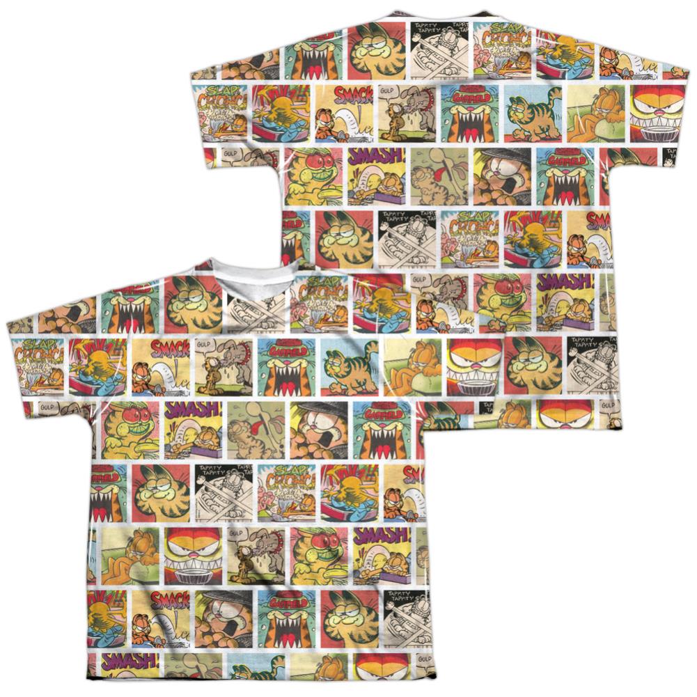 Garfield Collage Youth Regular Fit Poly Short-Sleeve T-Shirt