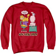 Garfield Compute This Men's Crewneck 50 50 Poly Long-Sleeve T-Shirt