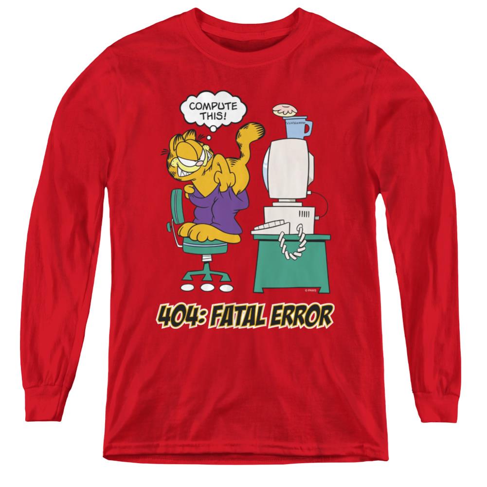 Garfield Compute This Youth Long-Sleeve T-Shirt