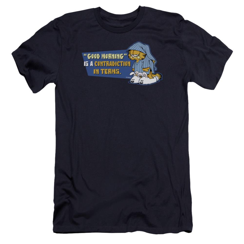 Garfield Contradicition In Terms Men's Ultra-Soft 30/1 Cotton Slim Short-Sleeve T-Shirt