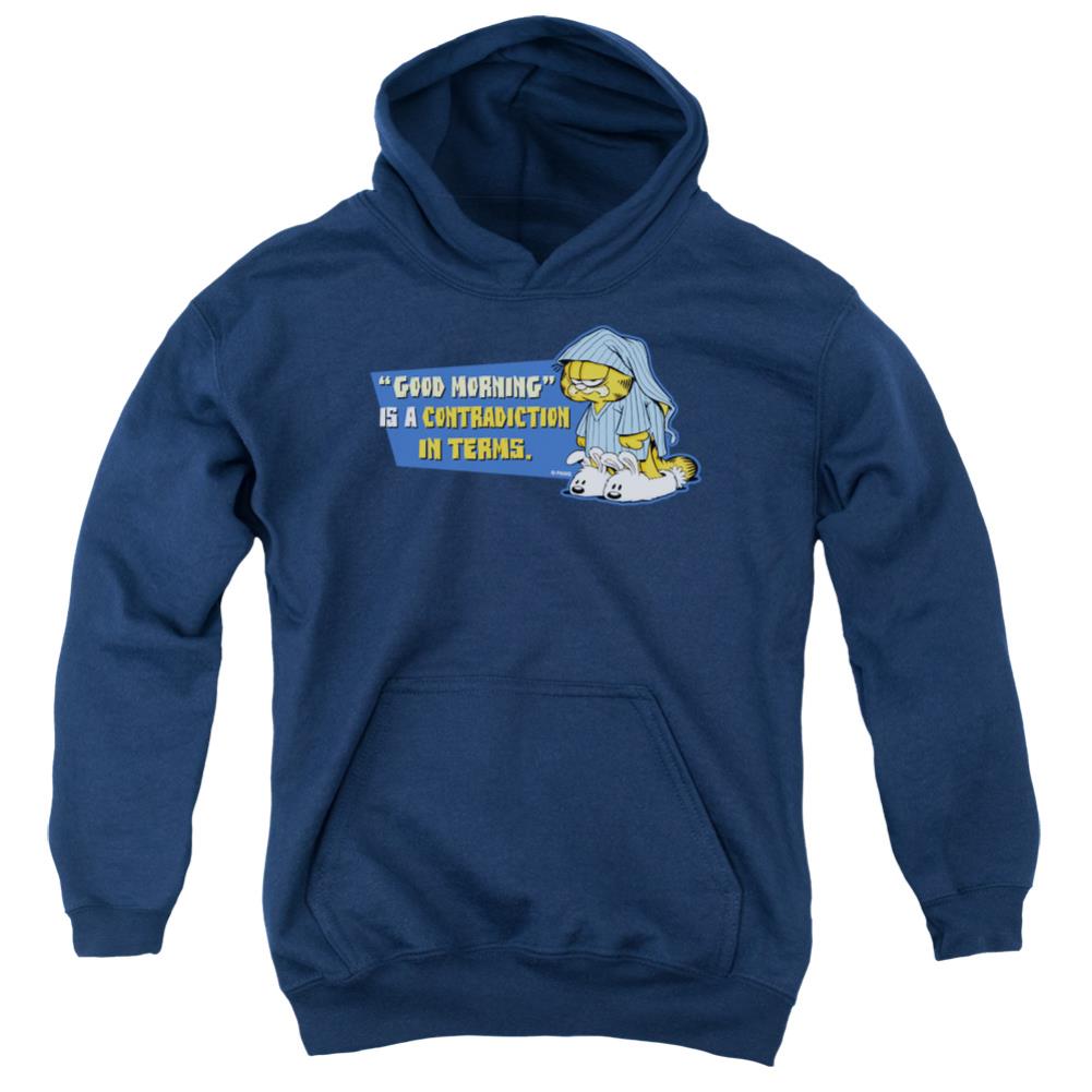 Garfield Contradicition In Terms Youth Cotton Poly Pull-Over Hoodie