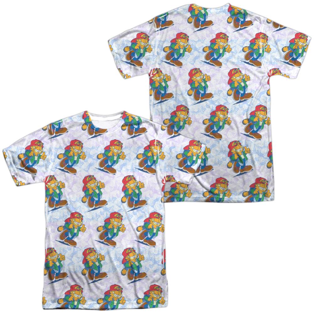 Garfield Cool Cat (Front/Back Print) Men's Regular Fit Polyester Short-Sleeve T-Shirt