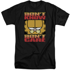 Garfield Dont Know Dont Care Men's 18/1 Tall Cotton Short-Sleeve T-Shirt
