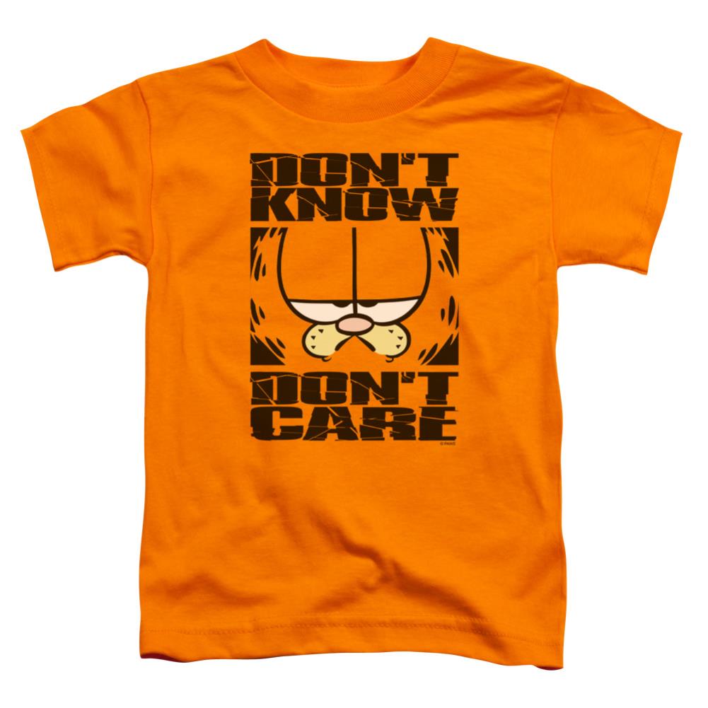 Garfield Dont Know Dont Care Toddler 18/1 Cotton Short-Sleeve T-Shirt