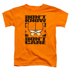 Garfield Dont Know Dont Care Toddler 18/1 Cotton Short-Sleeve T-Shirt