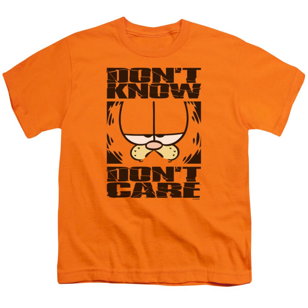 Garfield Dont Know Dont Care Youth 18/1 100% Cotton Short-Sleeve T-Shirt