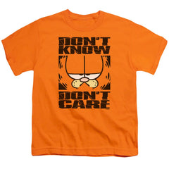 Garfield Dont Know Dont Care Youth 18/1 100% Cotton Short-Sleeve T-Shirt