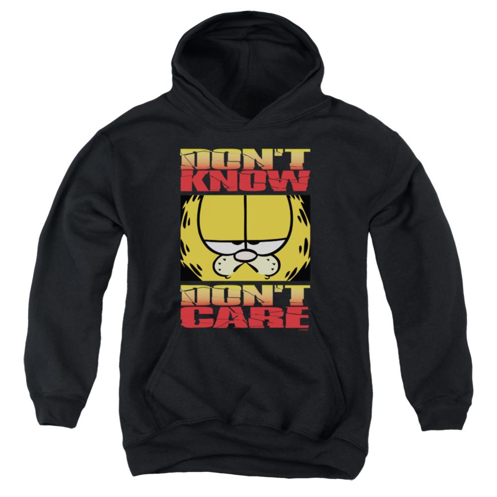 Garfield Dont Know Dont Care Youth Cotton Poly Pull-Over Hoodie