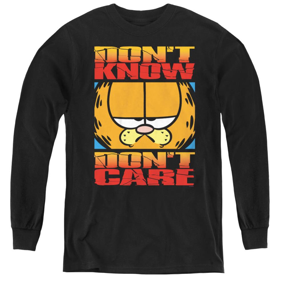 Garfield Dont Know Dont Care Youth Long-Sleeve T-Shirt