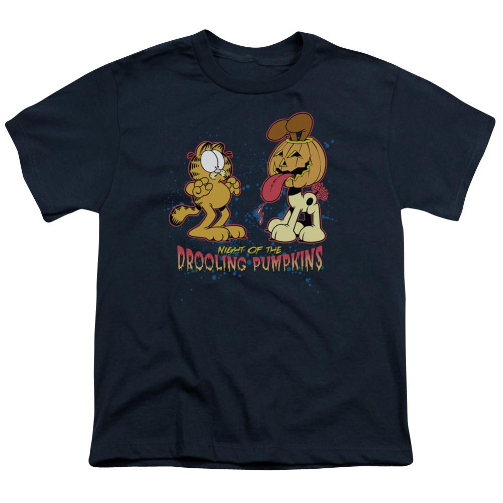 Garfield Drooling Pumpkins Youth 18/1 100% Cotton Short-Sleeve T-Shirt