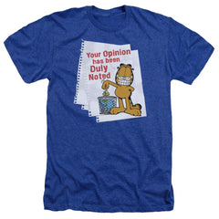 Garfield Duly Noted Men's 30/1 Heather 60 40 Poly Short-Sleeve T-Shirt
