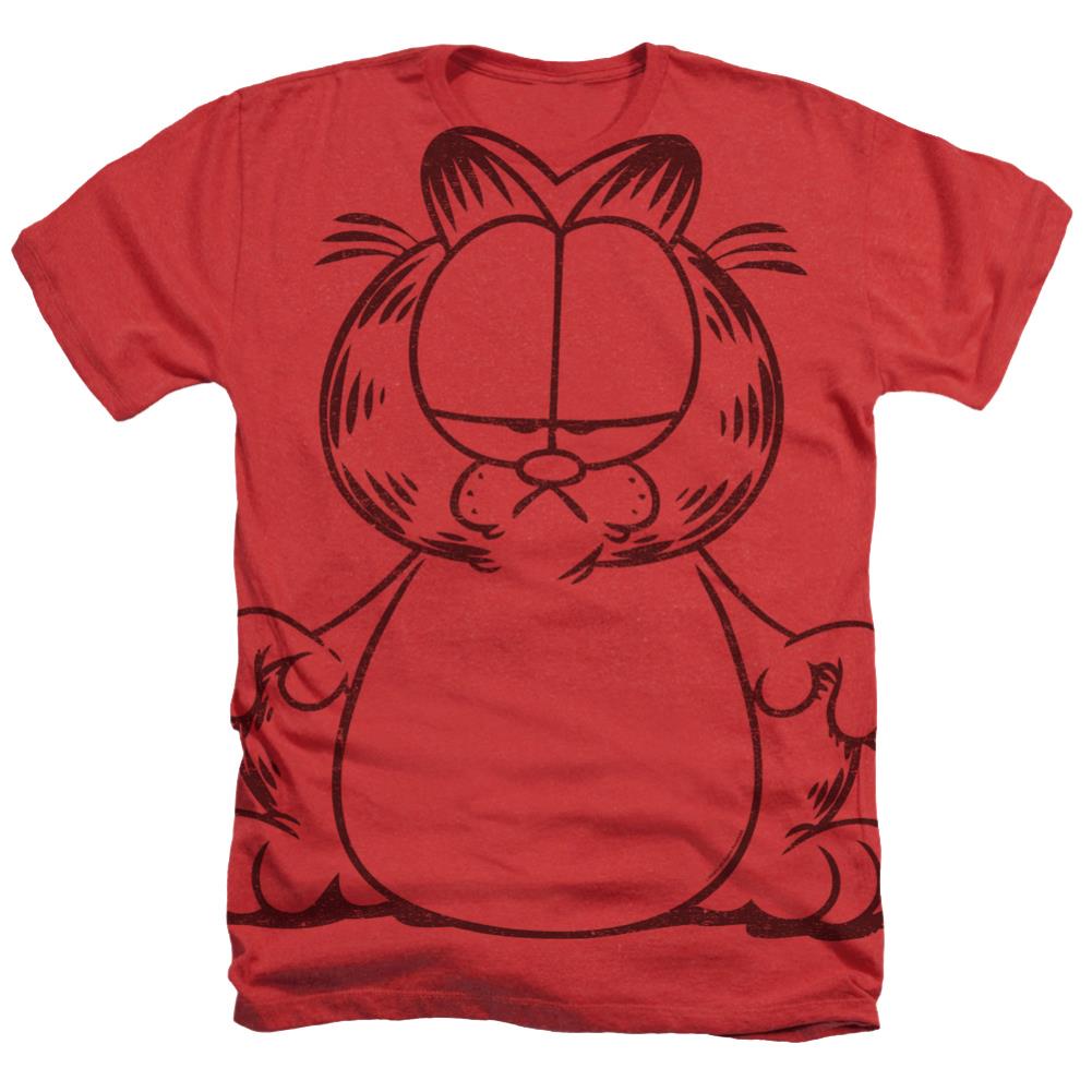 Garfield Fat Cat Men's 30/1 Cotton Poly SS Heather T