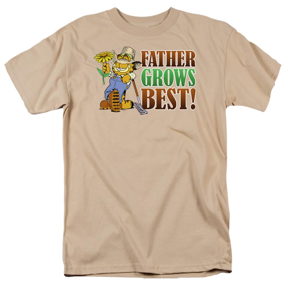 Garfield Father Grows Best Men's 18/1 Cotton Short-Sleeve T-Shirt