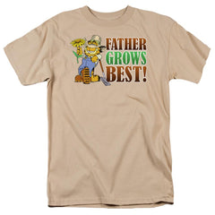Garfield Father Grows Best Men's 18/1 Cotton Short-Sleeve T-Shirt