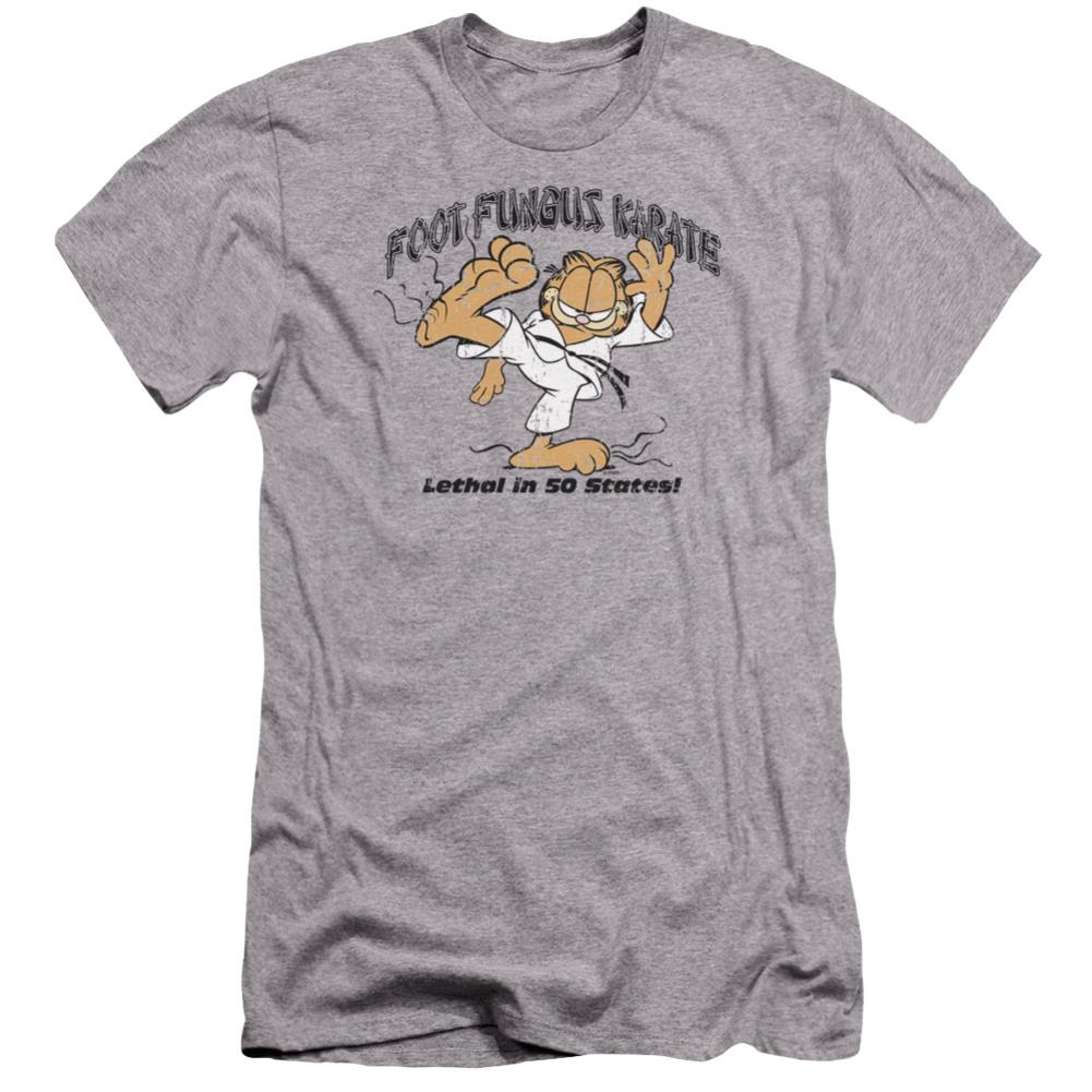 Garfield Foot Fungus Karate Men's Ultra-Soft 30/1 Cotton Slim Short-Sleeve T-Shirt