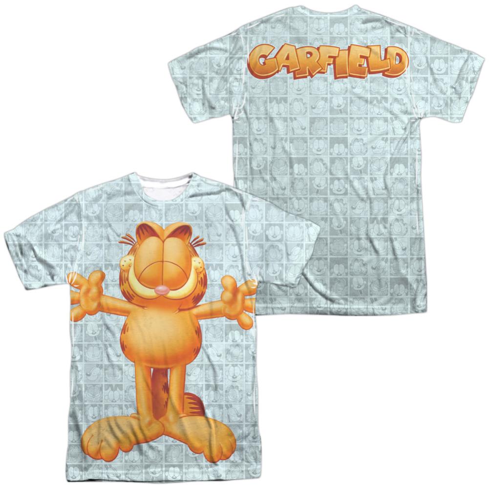 Garfield Free Hugs (Front/Back Print) Men's Regular Fit Polyester Short-Sleeve T-Shirt