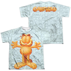 Garfield Free Hugs (Front/Back Print) Youth Regular Fit Poly Short-Sleeve T-Shirt
