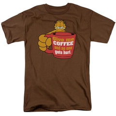 Garfield Give Me Coffee Men's 18/1 Cotton Short-Sleeve T-Shirt