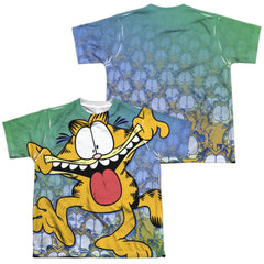 Garfield Goofy Face (Front/Back Print) Youth Regular Fit Poly Short-Sleeve T-Shirt