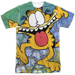 Garfield Goofy Face Men's Regular Fit Polyester Short-Sleeve T-Shirt