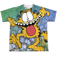 Garfield Goofy Face Youth Regular Fit Poly Short-Sleeve T-Shirt