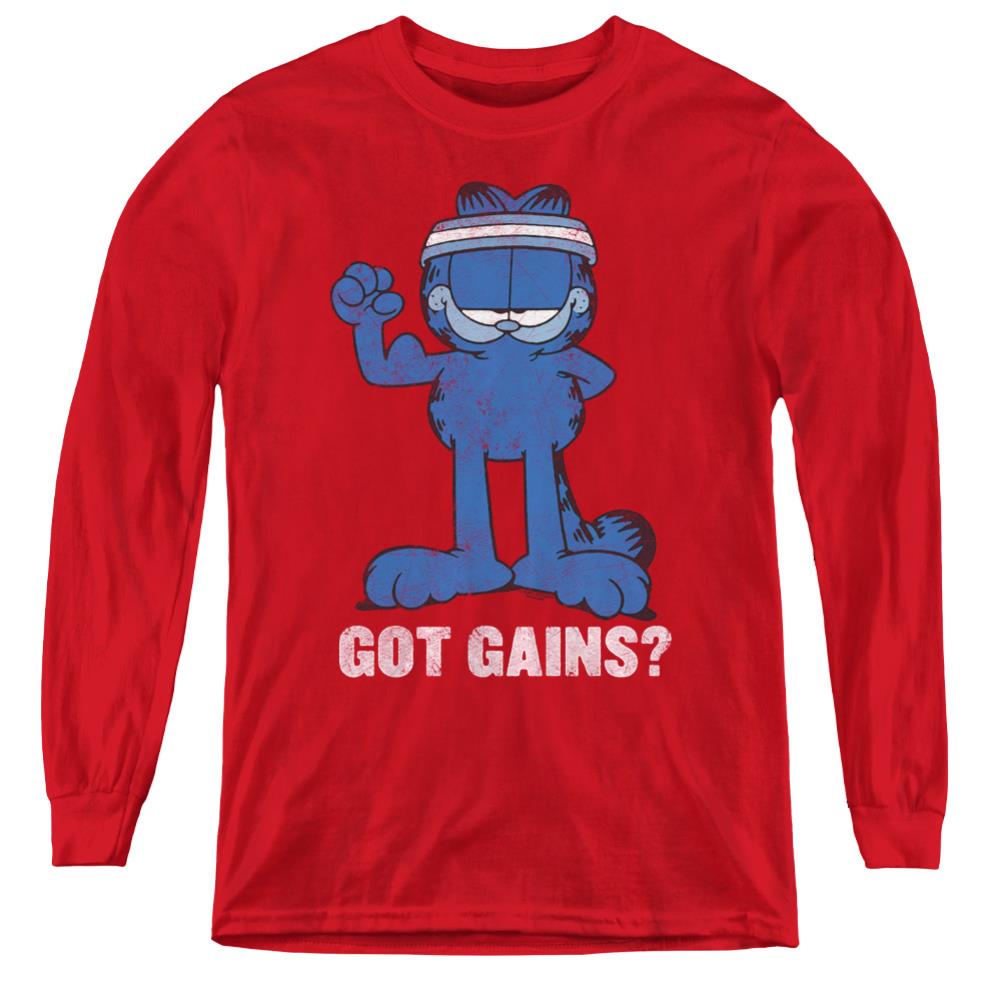 Garfield Got Gains Youth Long-Sleeve T-Shirt