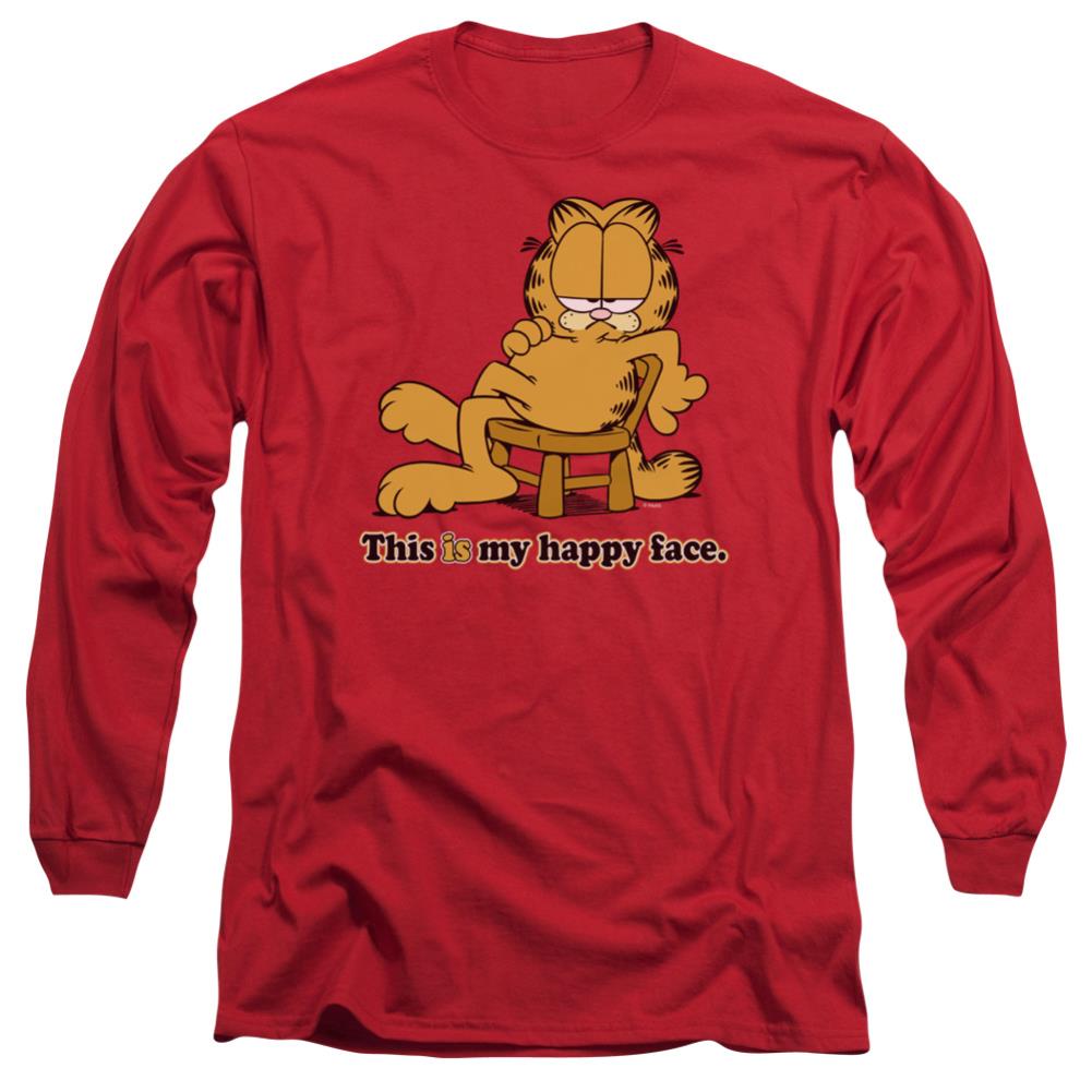 Garfield Happy Face Men's 18/1 Cotton Long-Sleeve T-Shirt