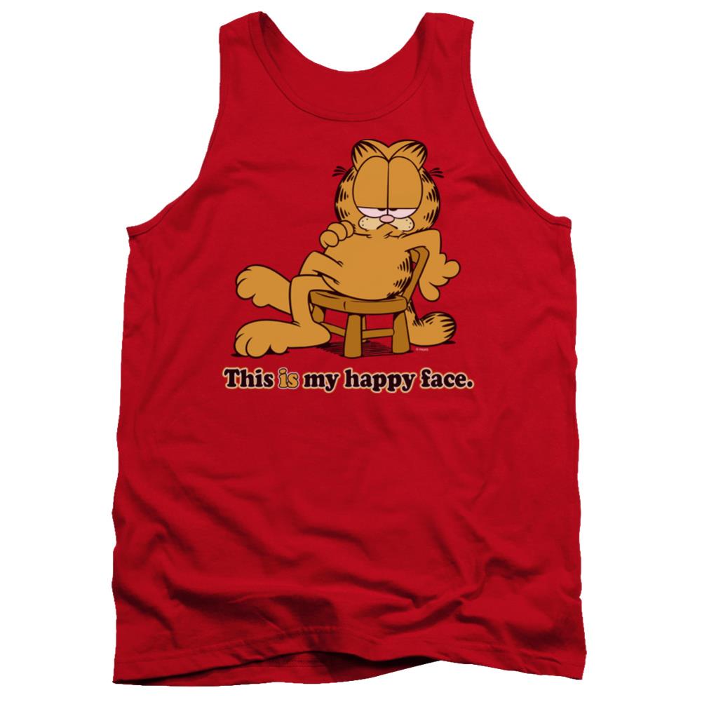 Garfield Happy Face Men's 18/1 Cotton Tank Top
