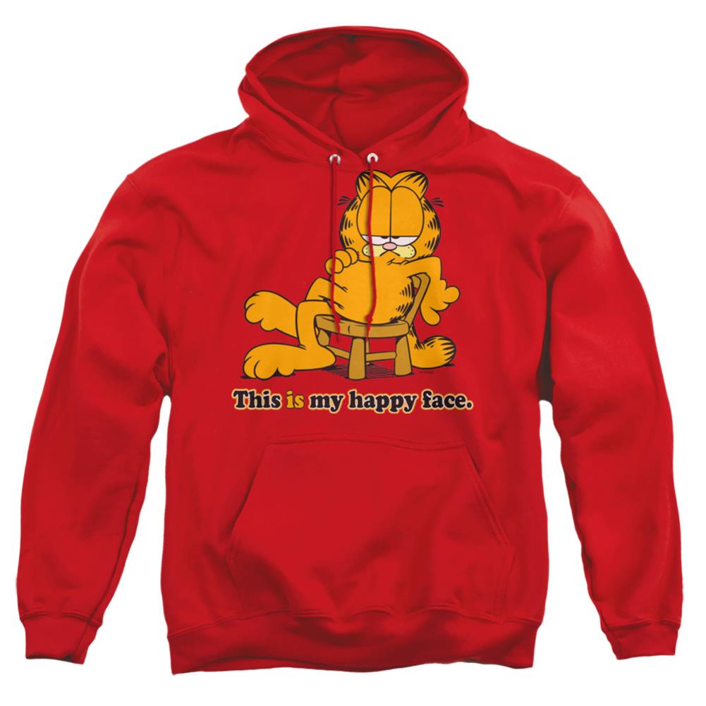 Garfield Happy Face Men's Pull-Over 75 25 Poly Hoodie