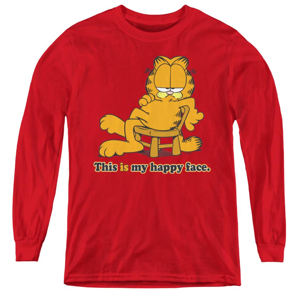 Garfield Happy Face Youth Long-Sleeve T-Shirt