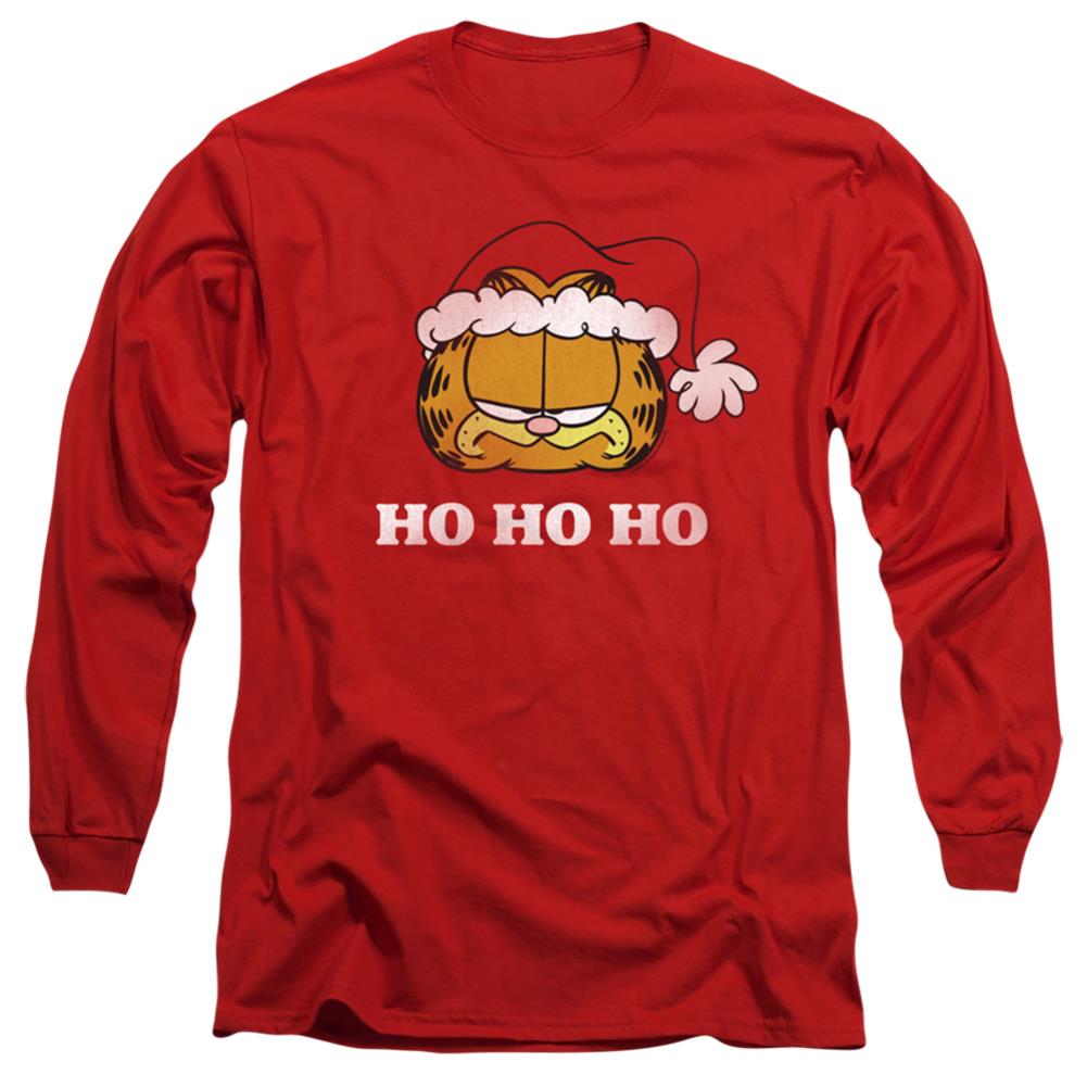 Garfield Ho Ho Ho Men's 18/1 Cotton Long-Sleeve T-Shirt