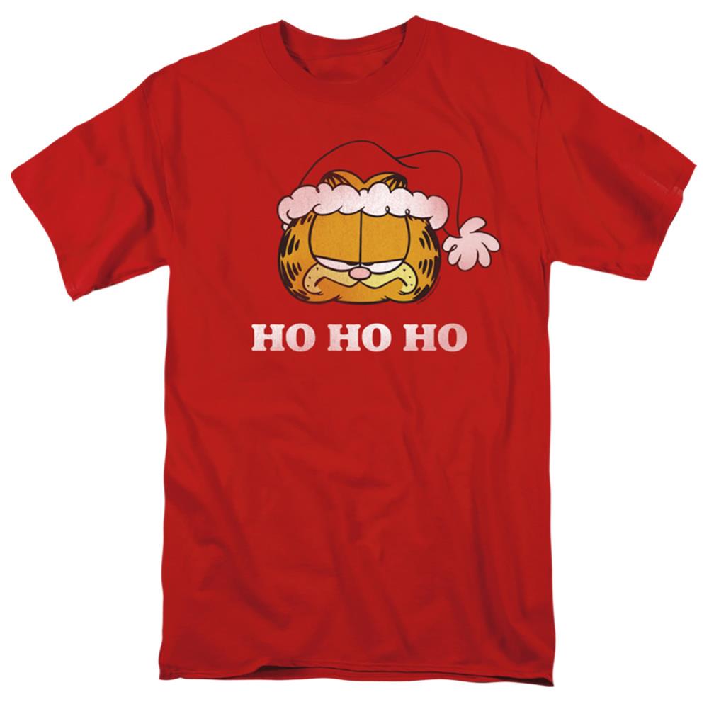 Garfield Ho Ho Ho Men's 18/1 Cotton Short-Sleeve T-Shirt