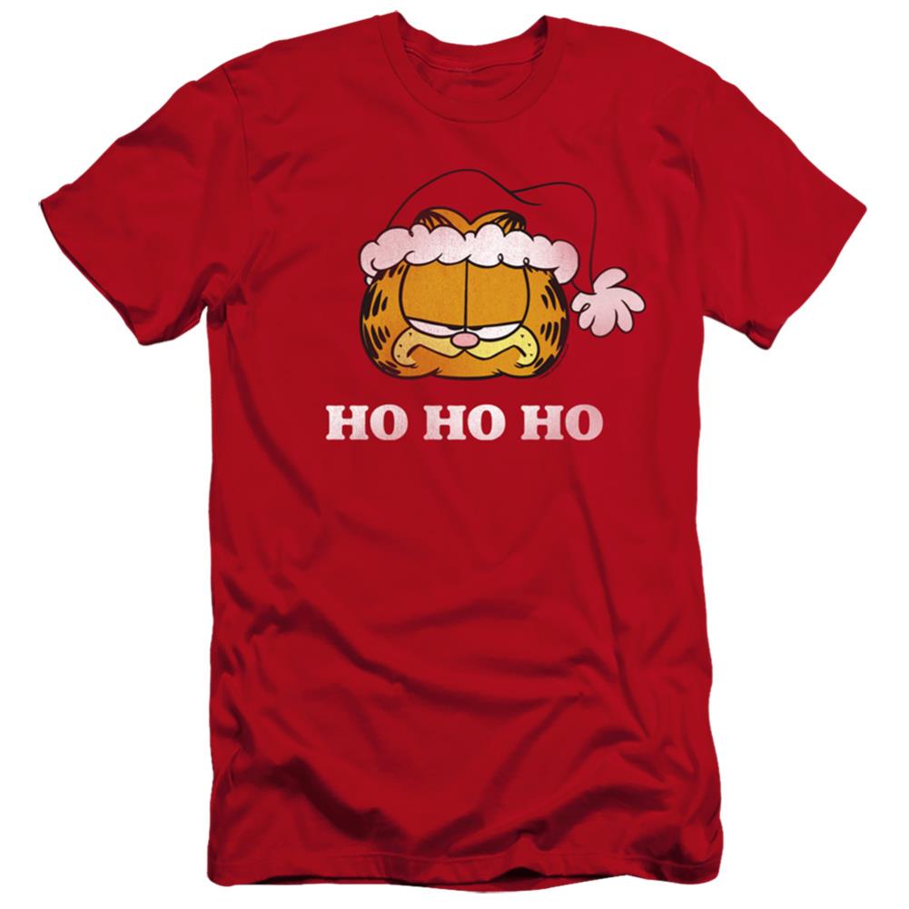 Garfield Ho Ho Ho Men's Ultra-Soft 30/1 Cotton Slim Short-Sleeve T-Shirt